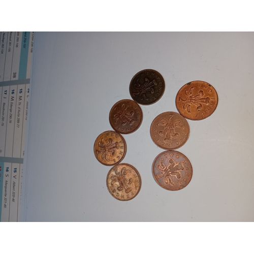 Grande Bretagne / Angleterre Lot De 7 Pieces De 2 Pence De 1971 75 78 80 94 95 99