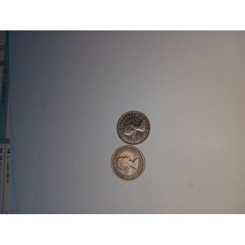 Angleterre Grande Bretagne Lot De 2 Pieces De One Shilling De 1957/1962