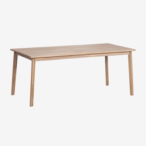 Table à manger rectangulaire en bois d'acacia Kaela Acacia Marron Clair 220 x 100 cm
