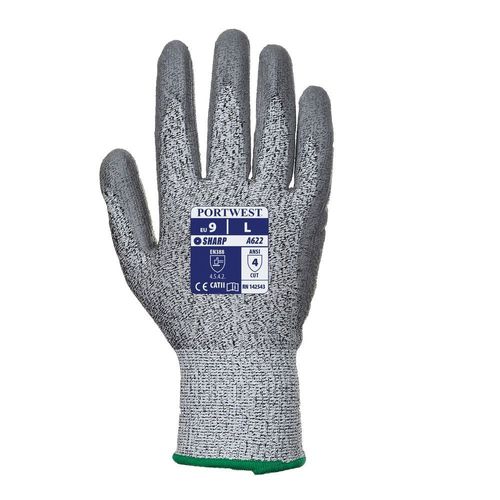 Gants anti-coupure paume PU coupure 5 Portwest A622 Gris 8