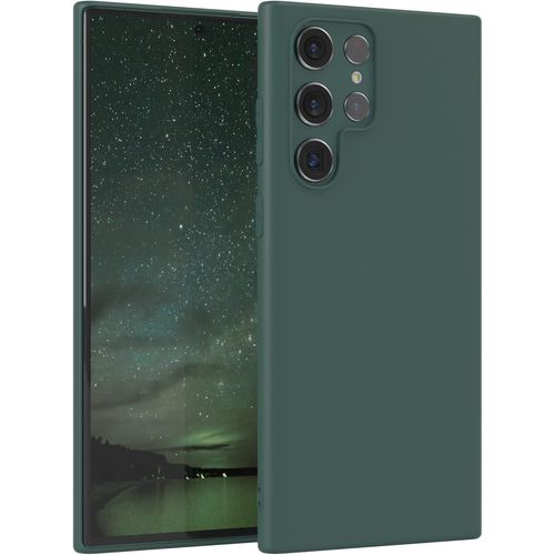 Coque En Silicone Pour Samsung Galaxy S22 Ultra 5g, Coque En Silicone Vert Souple, Résistante Aux Chocs, Coque De Protection S22 Ultra Avec Protection De L'appareil Photo, Fine, Premium, Tp