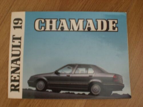 Renault 19 Chamade Notice Entretien Utilisation 1
