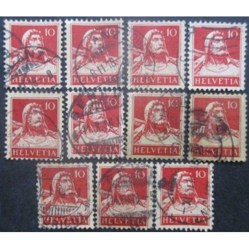 Suisse N°138 X 11 Oblitéré
