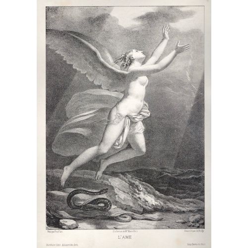Gravure Lithographie : L'Âme, Par Julien Léopold Boilly
