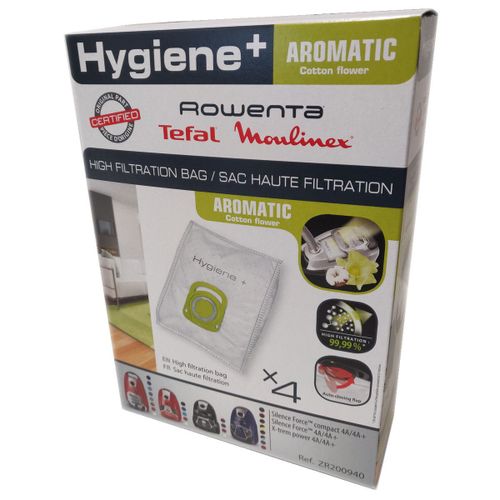 Boite de 4 sacs hygiene+aromatic (317693-40023) Aspirateur (ZR200940 ROWENTA TEFAL)