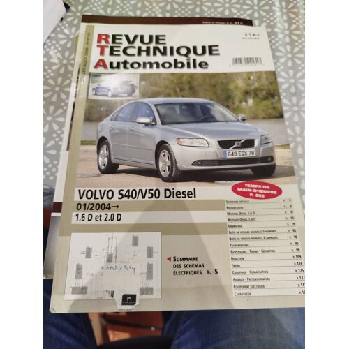 Revue Technique Automobile Rta N°B718 Volvo S40/V50 Diesel 01/2004 Et Après 1.6 Et 2.0