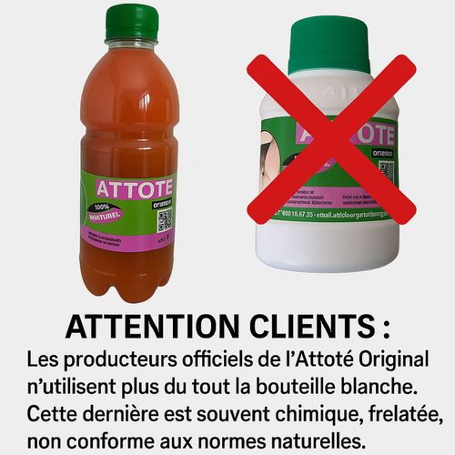Attoté Original | Bouteille Transparente Avec Qr Code | 100 % Naturel 🇨🇮