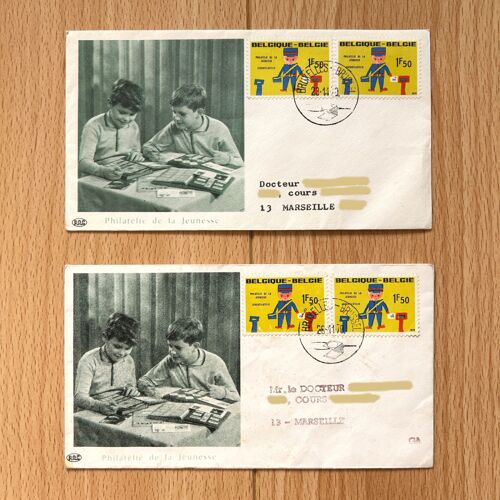 Belgique - 2 Enveloppes Premier Jour D'Émission (Fdc)