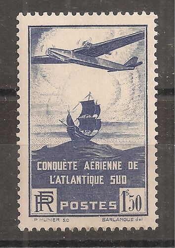 320 (1936) Conquète Aérienne De L'Atlantique Sud N** (Cote 40e) (9912)