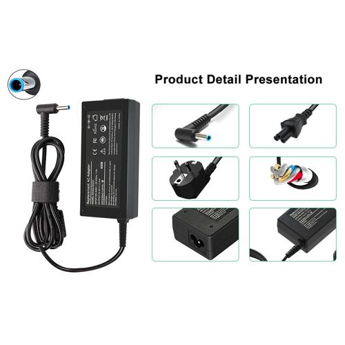 Chargeur HP Ordinateur Portable 45W 19.5V 2.31A pour Stream 11 13 14 15 Notebook PC Series Pavilion; 740015-003 741727-001 TPN-C125 HSTNN-LA40 740015-004 721092-001 Alimentation Adaptateur