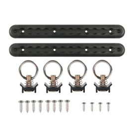 Rail Fixe Noir De 12 Pouces + Mousqueton - Convient Pour: Modification De Remorque De Camping - Car (Avec Bouchon)