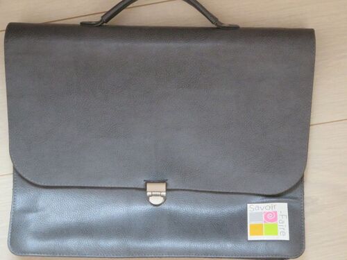 sacoche Tupperware en simili cuir gris