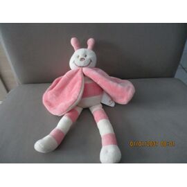 Doudou Abeille/Papillon Avec Sa Cape Rose Et Blanc Bengy