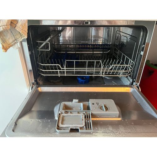 COMFEE' TD602E-W Lave-vaisselle compact pose libre, écran LED, 6,5 litres, blanc, niveau sonore : 47 dB