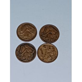 Tchécoslovaquie Lot De 4 Piece De -1 Koruna Année 1963 64 69 80