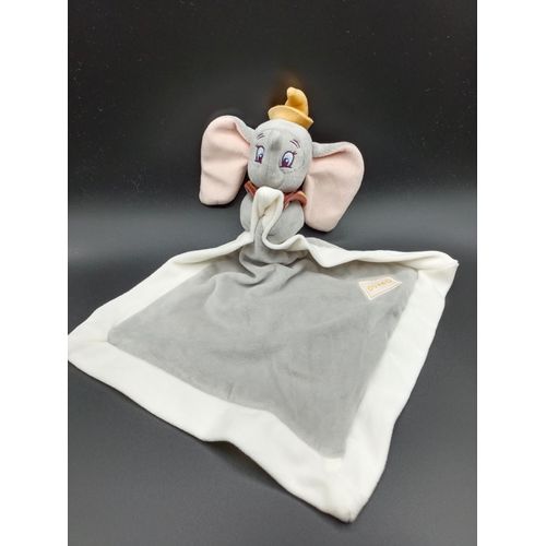 Doudou Dumbo - plat - mouchoir - collerette - chapeau beige marron orange - Disney