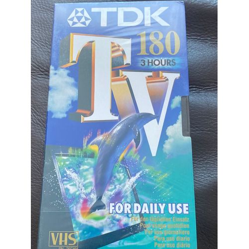 TDK E-180 TV 180 min VHS PAL SECAM Video Cassette 