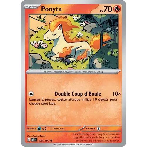 Carte Pokémon - Ponyta - 029/182 - Ev10 Rivalités Destinées