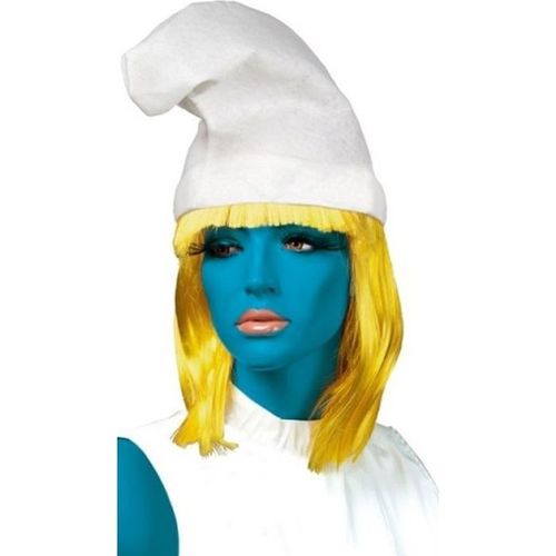 Déguisement Schtroumpf - Bonnet Blanc En Feutrine - Enfant
