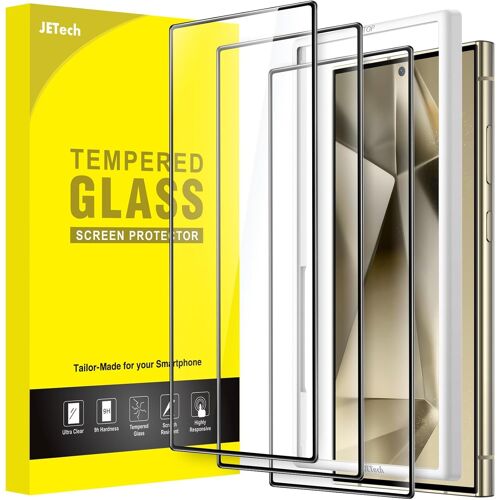 KALANKA-Protection D'écran Couverture Complète pour Samsung Galaxy S24 Ultra 5G 6,8 Pouces, Film en Verre Trempé avec Outil d'Installation Facile, HD Transparent, Lot de 3