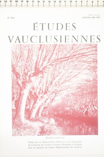 Etudes Vauclusiennes N° 45