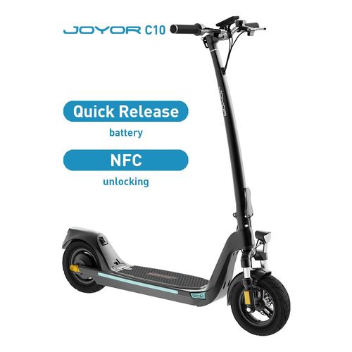 Joyor - C10 Scooter Électrique, 500w, Batterie 48v 10.4ah (Batterie Remplaçable), Autonomie 30 - 50km, 3 Niveaux De Vitesse