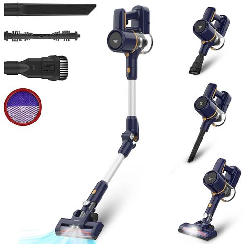 Aspirateur Balai Sans Fil Puissant Forte Aspiration 35Kpa Bac Poussière 1,2L Batterie Amovible