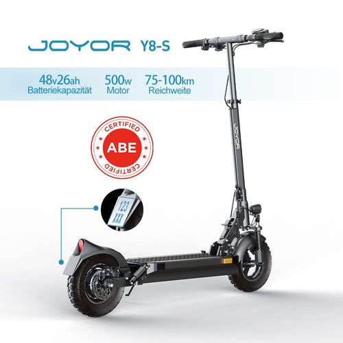 Joyor Y8s Trottinette Électrique Adulte Autonomie 90-110km, 3 Vitesses, Batterie 48v/26ah, Roues Gonflables 10"