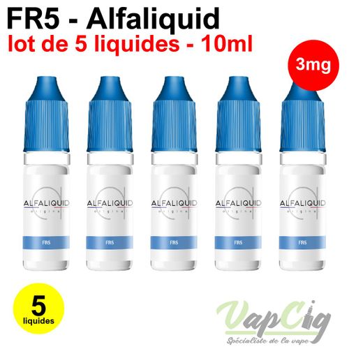 E-liquid FR5 en 3 mg lot de 5 liquides