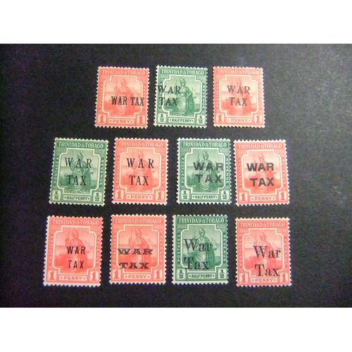 51 Trinidad, Tobago, Colonie Britannique 1917-1918, Taxe De Guerre Britannia / Yvert 90/100 Mh