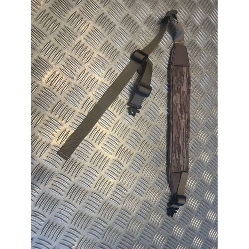 Sangle A Bandouliere Beige Bois Foret Fusil Carabine De Chasse Rembouree Amovible Avec 2 Points Fixation