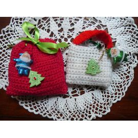 pochette laine noel pour enfants garnie sujets