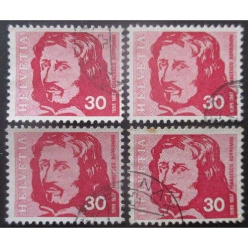 Suisse N°843 X 4 Oblitéré