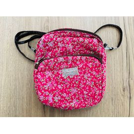 Joli petit sac bandoulière tissu liberty rose neuf