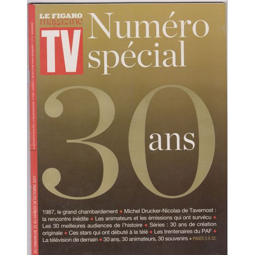 Tv Magazine Numéro Spécial 30 Ans (Édition Figaro)