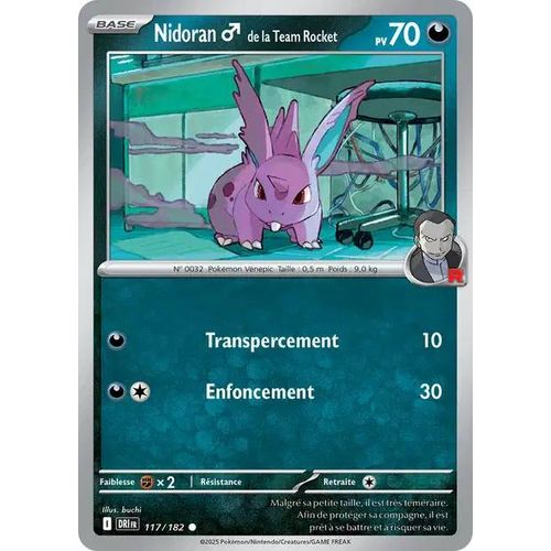 Carte Pokémon - Nidoran De La Team Rocket - 117/182 - Ev10 Rivalités Destinées