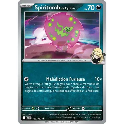 Carte Pokémon - Spiritomb De Cynthia - 129/182 - Ev10 Rivalités Destinées