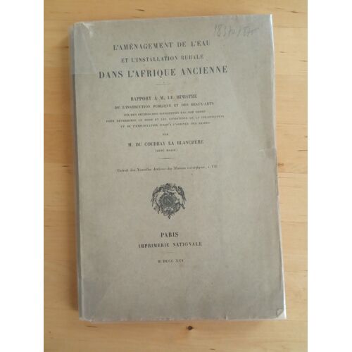 L'aménagement De L'eau Et L'installation Rurale Dans L'afrique Ancienne