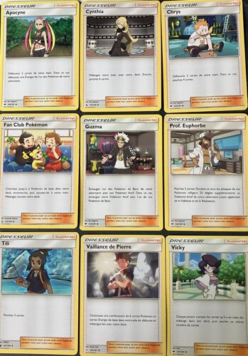 Lot De 9 Dresseurs Séries Soleil Et Lune