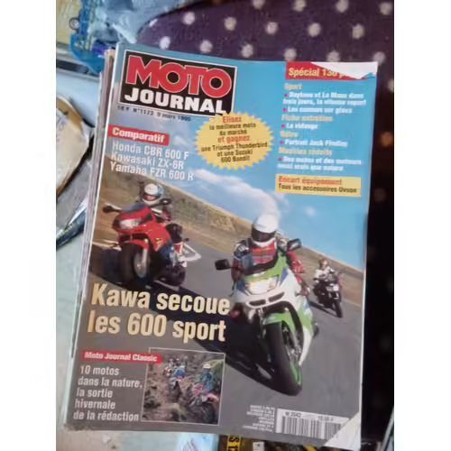 Moto Journal 1173 De 1995 Honda Cbr600f,Xr250,Kawasaki Zx6r,Kdx200,Yamaha Fzr600r,Fantic 250 Coach,Hva 125 Wre,Kawasaki 250 Klxr,Ktm 125 Exc,Ktm 400 Lc4,Suzuki 350 Dr Se,Yamaha 200 Wr,Mbk 50 Fizz,