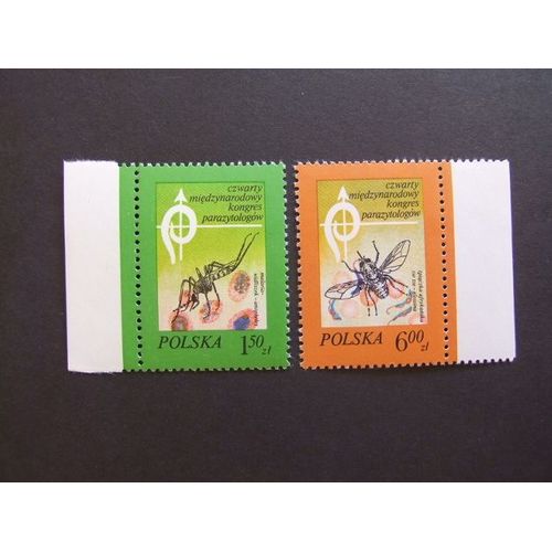 6 Polonia Pologne Polska 1992 Congrès De Parasitologie Yvert 2392 / 2393 Mnh