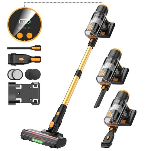 Aspirateur Balai sans Fil 550W/50Kpa,55Mins Aspirateur sans Fil Puissant - Blossom