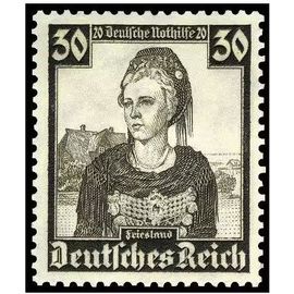 Allemagne, 3ème Reich 1935, Très Beau Timbre Neuf** Luxe Yvert 555, Costume Et Coiffe De Frise, Cote 60 Euros.