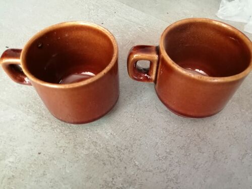 Lot De 2 Tasses Marron