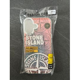 Coque Stone Island Pour Iphone 16 Effet Multicolores 