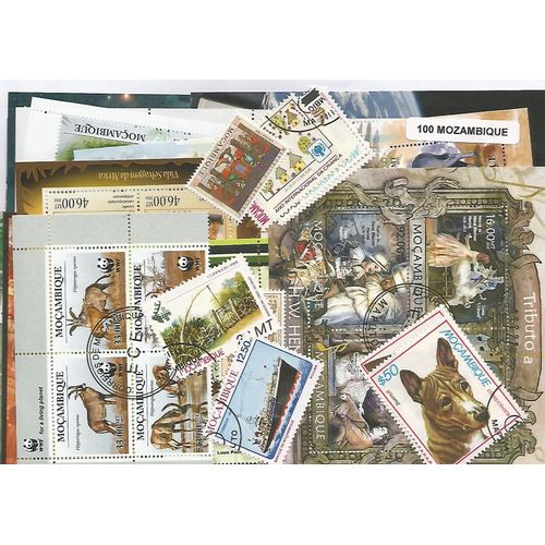 Lot 100 Timbres Du Mozambique