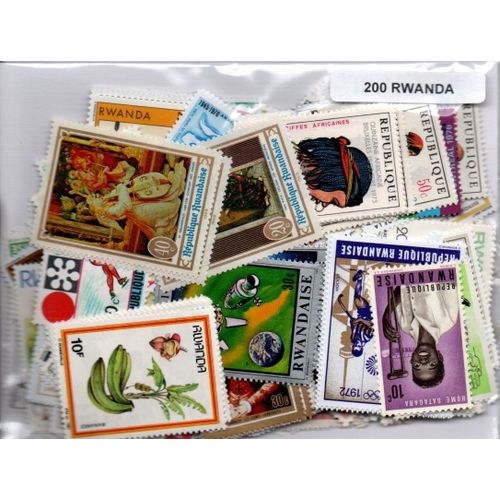 Lot 200 Timbres Du Rwanda