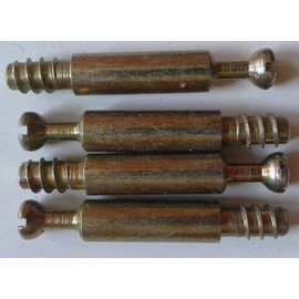 4 Vis Bloquantes Agglo Fixation de Meuble Ikea Plat/Cruxiforme 4,4cm de long filetage 1,1cm diamètre 5mm