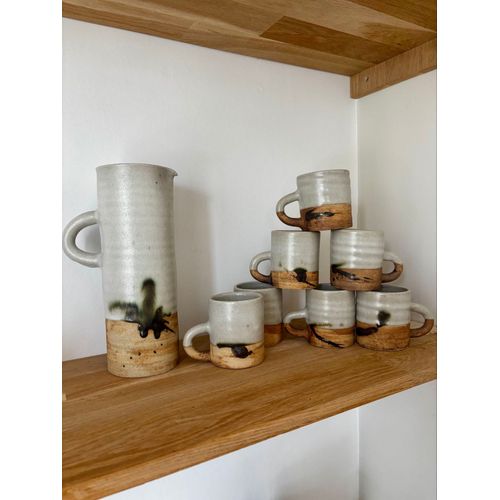 Ensemble Pichet Et Ses 7 Tasses Grès Émaillé Poterie Du Colombier Vallauris?