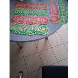 Lot De 54 Sous Verres Rond En Carton "Pile Ou Face"
